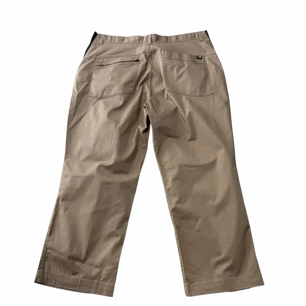 The North Face Hiking Utility Pants Men's XL 38x28 Tan Articulated Knees Outdoor